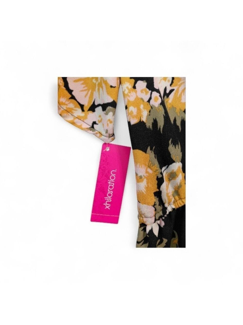 Xhilaration Floral Wide Leg Jumpsuit Open Back Tassel Tie Size Medium NWT - Picture 4 of 6